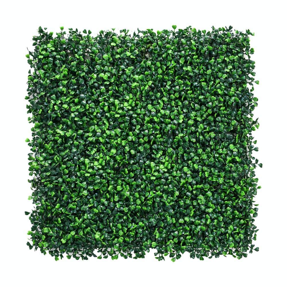 DECWIN 20 in. x 20 in. Artificial Boxwood Hedge Panels UV Stable ...