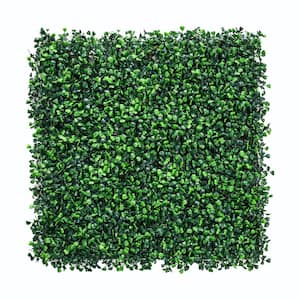 20 in. x 20 in. 36-Piece Artificial Boxwood Panels UV Stable Faux Topiary Hedge Backdrop Grass Wall Indoor Outdoor Decor