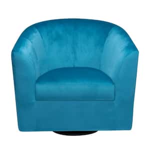 Turquoise 360° Swivel Barrel Chairs Arm Chair