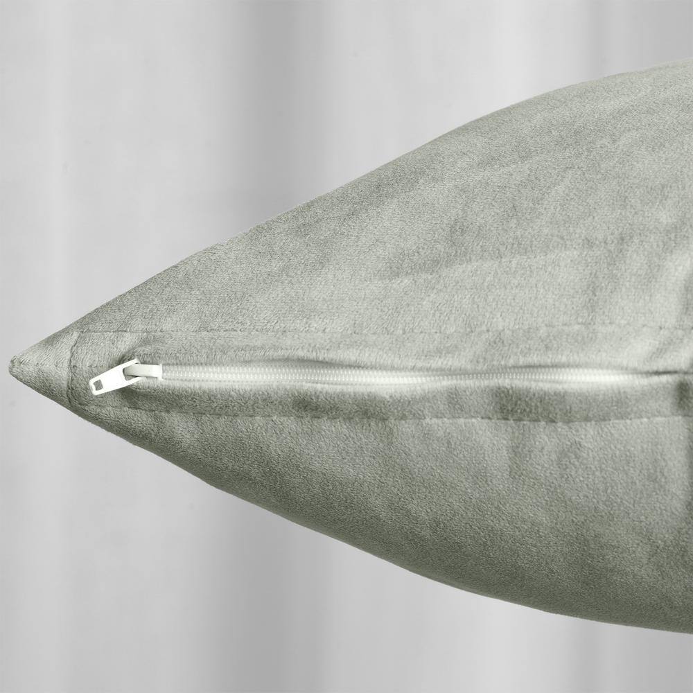 Silver Grey Modern Polyester Euro Cushion Covers Set