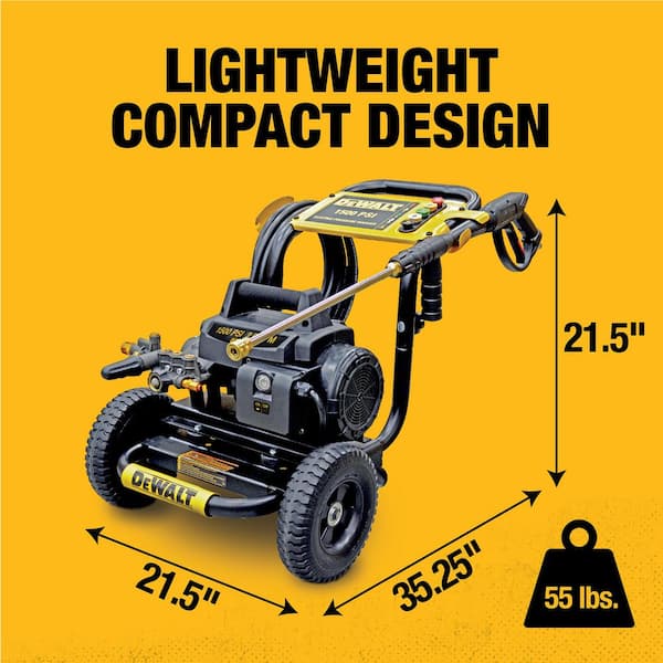 1500 PSI 2.0 GPM Cold Water Electric Pressure Washer with DeWalt pump/motor