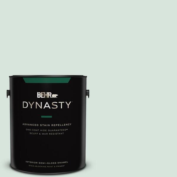 BEHR DYNASTY 1 gal. #S420-1 New Day Semi-Gloss Enamel Interior Stain-Blocking Paint & Primer