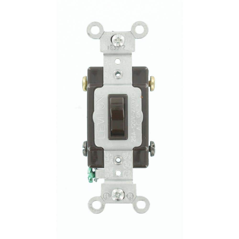 Leviton 20 Amp Commercial Grade 4-Way Toggle Switch, Brown