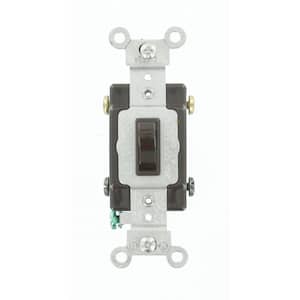 20 Amp Commercial Grade 4-Way Toggle Switch, Brown