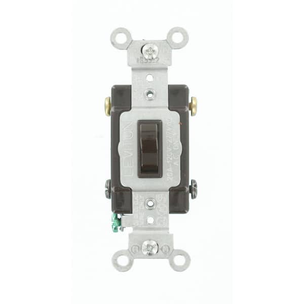 Leviton 20 Amp Commercial Grade 4-Way Toggle Switch, Brown