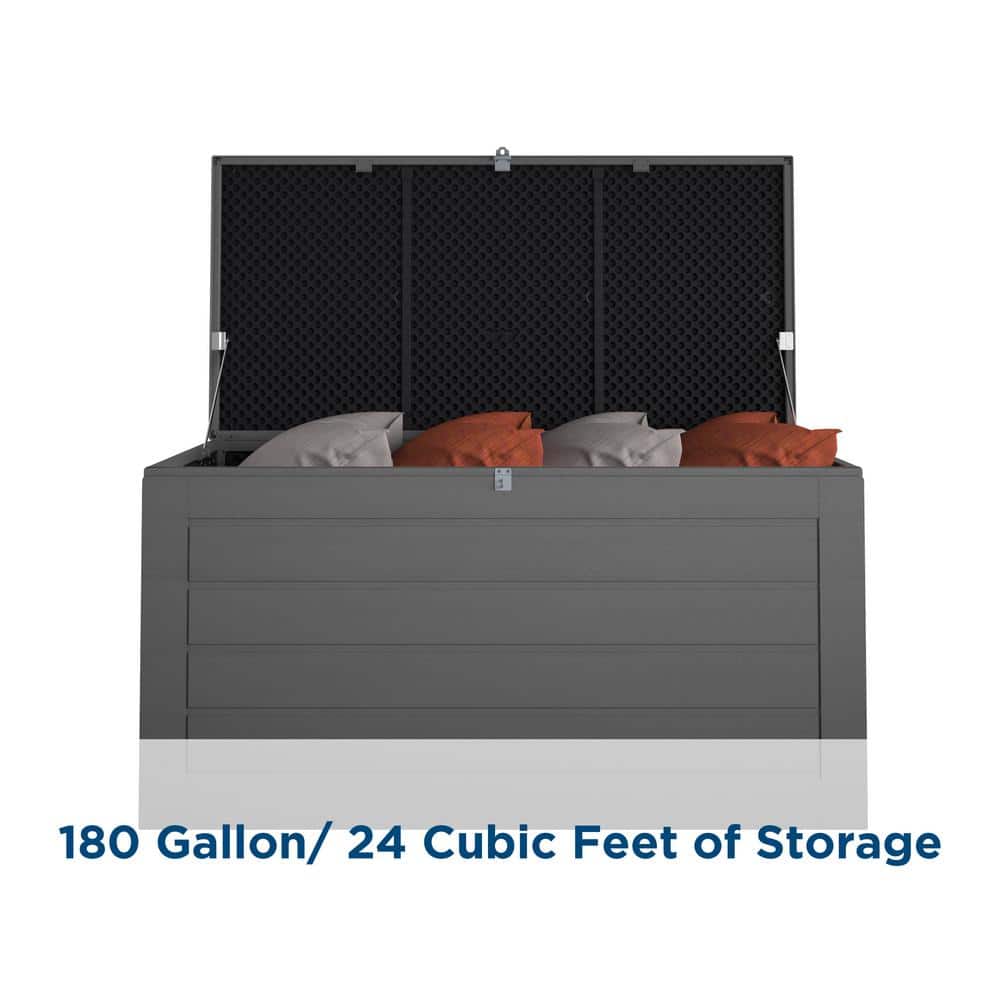 Cosco Extra Large Black Lockable Outdoor Deck Storage Box