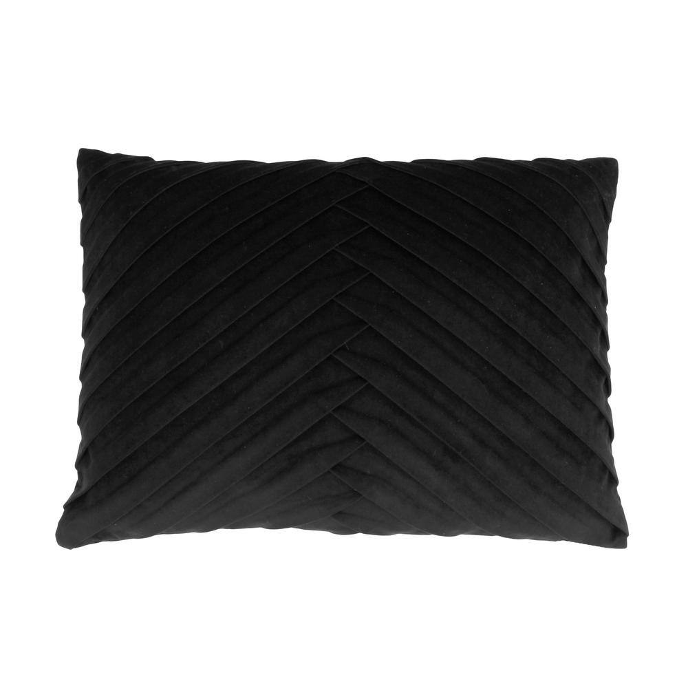 UPC 807882437760 product image for Decor Therapy James 14 x 20 Jet Black Pleated Velvet Throw Pillow | upcitemdb.com