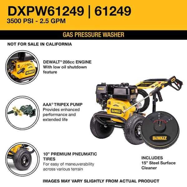 Dewalt 3500 discount psi pressure washer