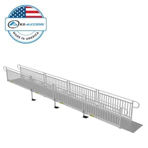 PATHWAY 3G 26 ft. Wheelchair Ramp Kit with Solid Surface Tread and Vertical Picket Handrails