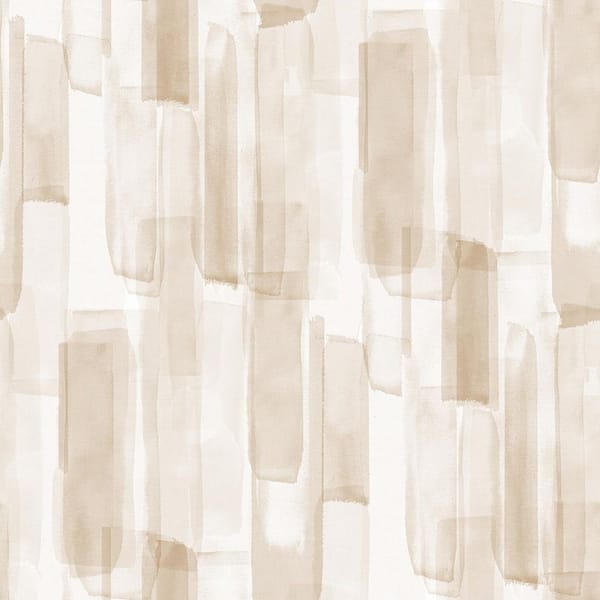 Watercolor Glass Neutral Beige Peel and Stick Wallpaper