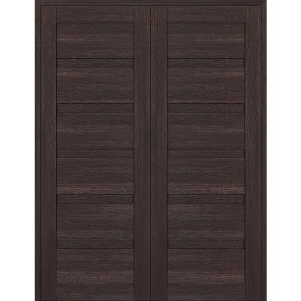 Louver 56 in. x 95.25 in. Both Active Veralinga Oak Wood Composite Double Prehung Interior Door