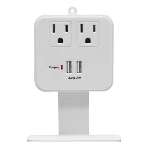 GE 2-Outlet USB Charging Surge Protector