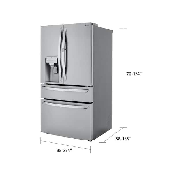 Lg Electronics 29 5 Cu Ft Smart French 4 Door Door In Door Full Convert With Craft Ice Refrigerator In Printproof Stainless Steel Lrmds3006s The Home Depot