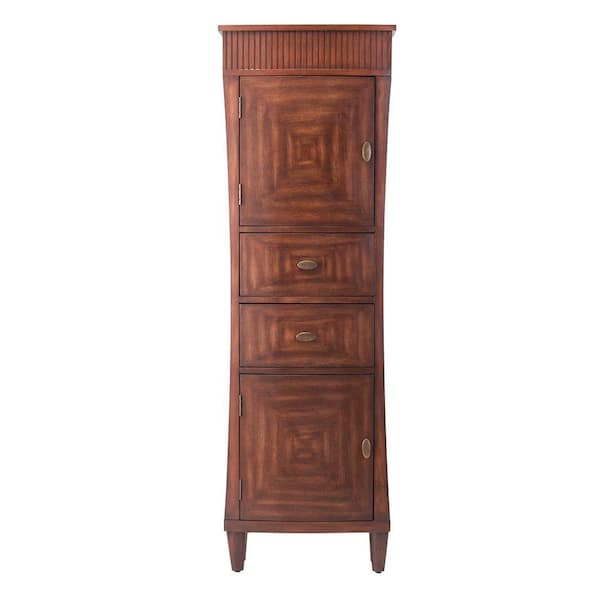 Home Decorators Collection Fuji 67-1/2 in. H x 22 in. W Linen Cabinet in Old Walnut