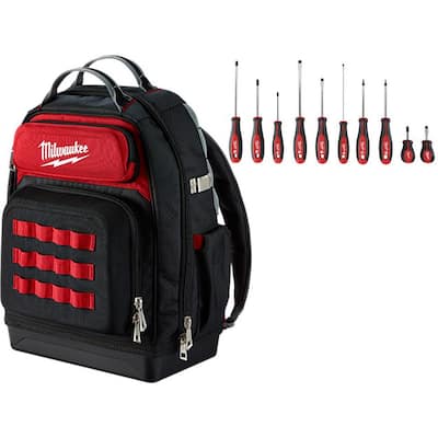 15 in. Ultimate Jobsite Backpack with Screwdriver Set (11-Piece)