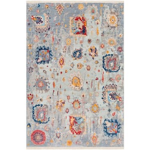 Theia Silver 5 ft. x 7 ft. 9 in. Distressed Area Rug