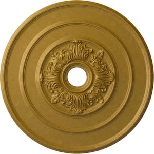 1-1/2 in. x 26 in. x 26 in. Polyurethane Traditional with Acanthus Leaves Ceiling Medallion, Pharaohs Gold