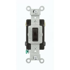 15 Amp Commercial Grade 4-Way Toggle Switch, Brown