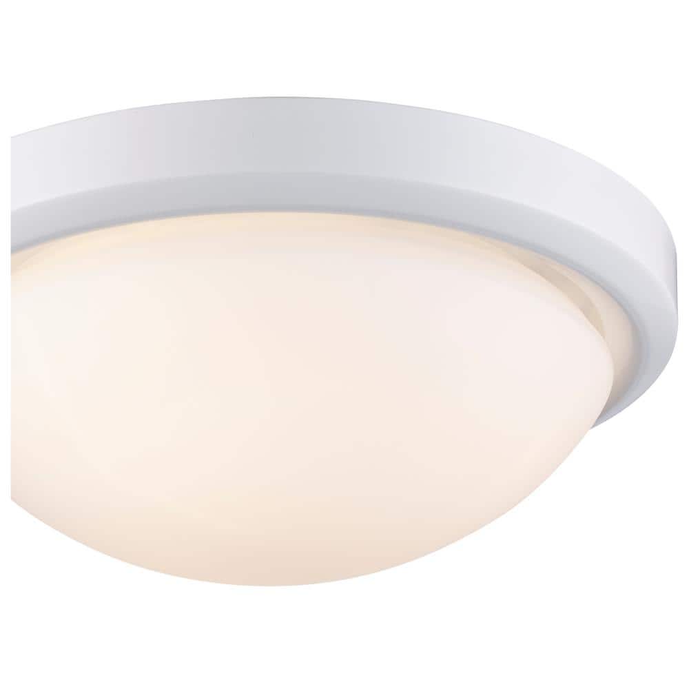 Bliss 15" White Frosted Glass Flush Mount Ceiling Light