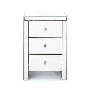 Fianna Classic Mirrored 3-Drawer Side Table