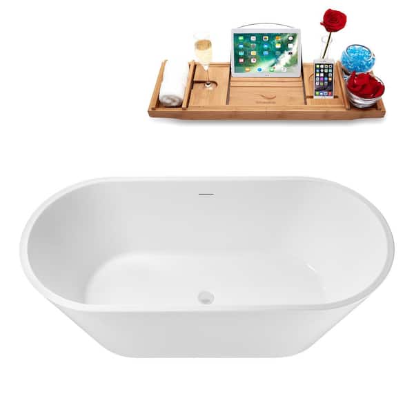 ホワイトリリー　AS 30 Stylish 30 in. W X 18 in. D X 34.8 in. H Freestanding Bath