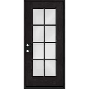 Regency 36 in. x 80 in. Full 8-Lite Right-Hand/Inswing Clear Glass Onyx Stained Fiberglass Prehung Front Door