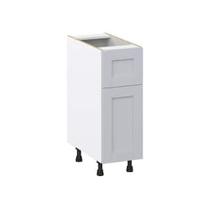 Cumberland 12 in. W x 24 in. D x 34.5 in. H Light Gray Shaker Assembled Base Kitchen Cabinet with 10 in. Drawer