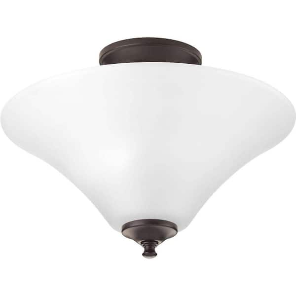 Progress Lighting Joy Collection 2-Light Antique Bronze Semi-Flush Mount