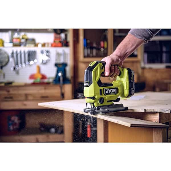 RYOBI ONE+ HP 18V Brushless Cordless Jig Saw Kit with (2) 4.0 Ah