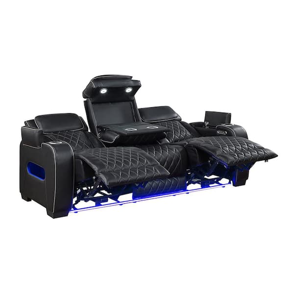 その他 CabCallawayACMEFurnitureDELMAR SOFA3P La-Z-Boy Trouper Power Reclining Sofa w/ Headrest - Sable