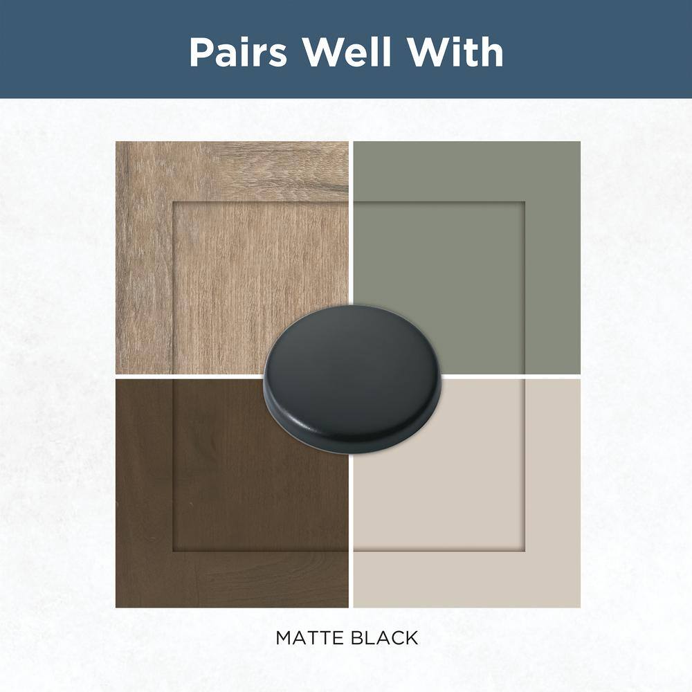 Matte Black Modern Brass Cabinet Drawer Pulls 3-inch 30-Pack