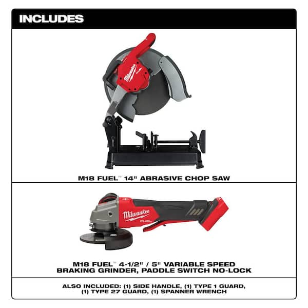 M18 FUEL 18-Volt Lith-Ion Brushless Cordless 14 in. Abrasive Cut-Off Saw w/ Variable Speed & Paddle Switch