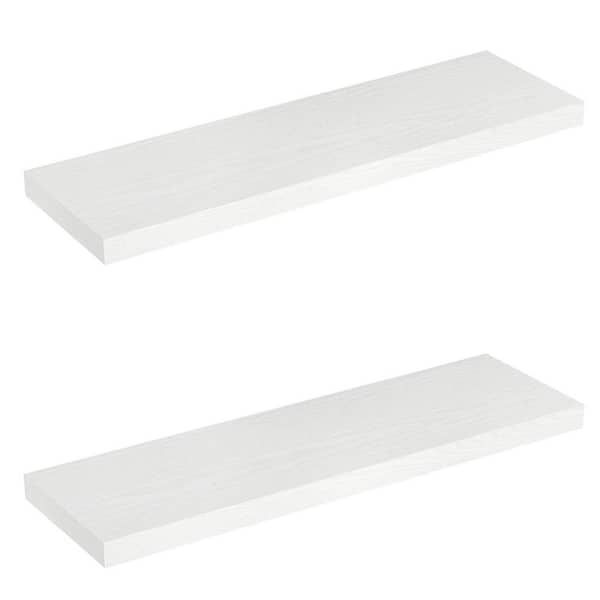 Unbranded 36 in. W x 9.3 in. D White Floating Shelves Decorative Wall Shelf Display Storage Shelves Set of 2