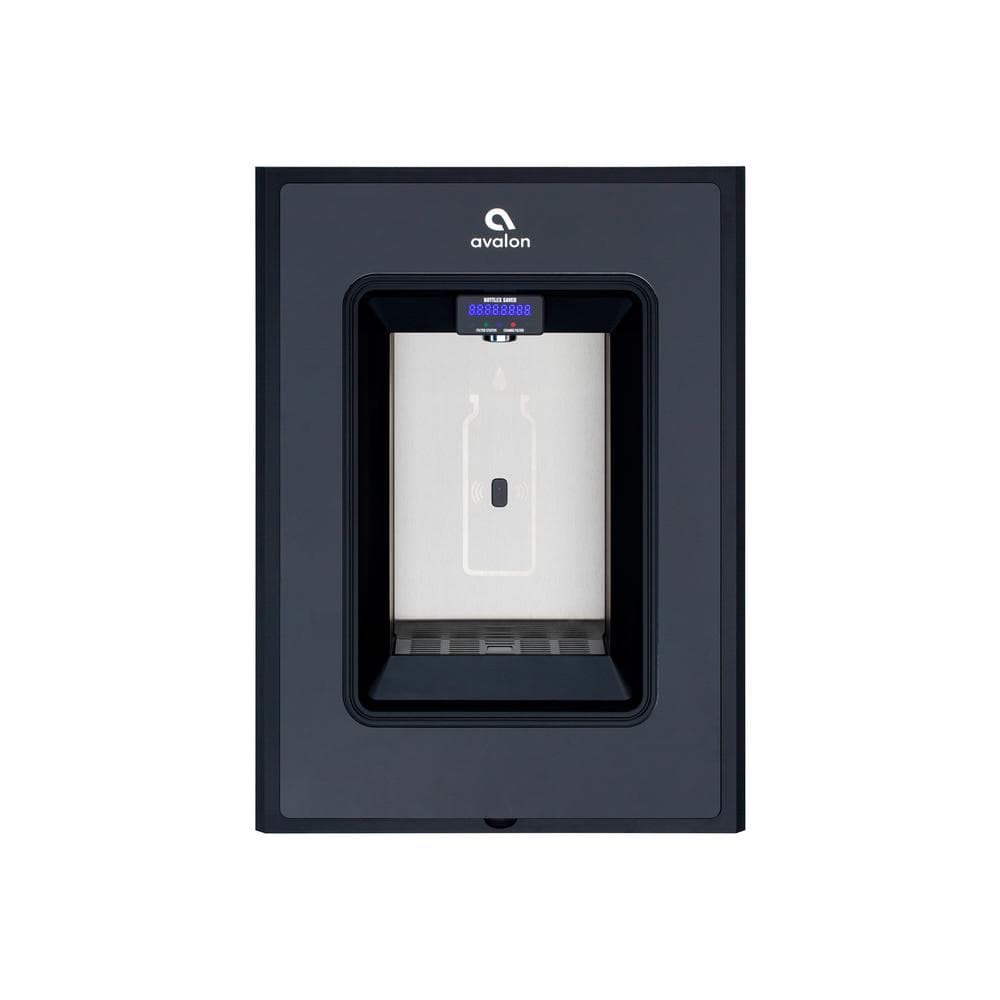 Avalon Black Stainless Steel Wall-Mounted Touchless Bottle Filler