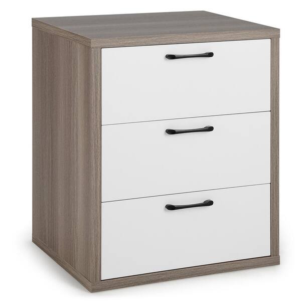 Costway 3 Drawer Dresser Chest of Drawer Storage Cabinet with Wide Storage Space Organizer JZ 10N12J