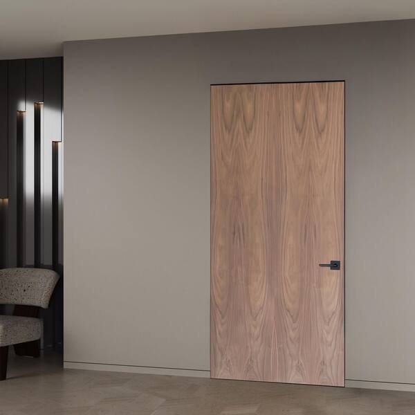ETO DOORS Napa 36 in. x 80 in. No Bore Solid Composite Core Walnut
