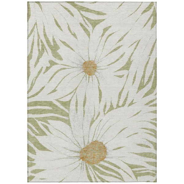 Chantille Machine Washable Indoor/Outdoor Abstract ACN2263 Aloe 10 ft. x 14 ft. Area Rug
