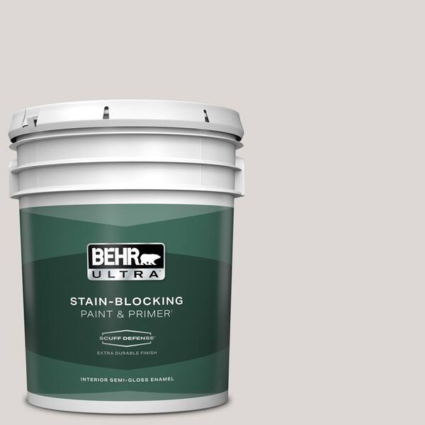 BEHR ULTRA 5 gal. #790A-2 Ancient Stone Extra Durable Semi-Gloss Enamel Interior Paint & Primer