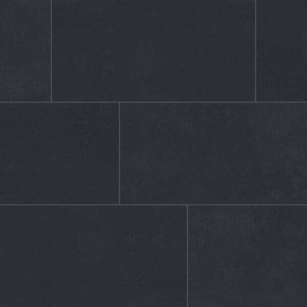 Daltile Cohesion Black 12 in. x 24 in. Color Body Porcelain Floor and Wall Tile (458.88 sq. ft./pallet)