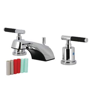 Kaiser 8 in. Widespread Double Handle Bathroom Faucet in Polished Chrome