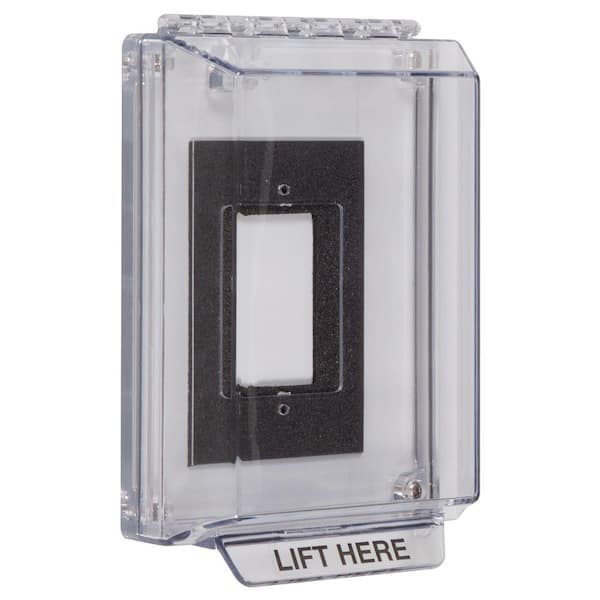Safety Technology International 1-1/4 in. Universal Stopper Low Profile with Back Plate and Flush Devices - Clear