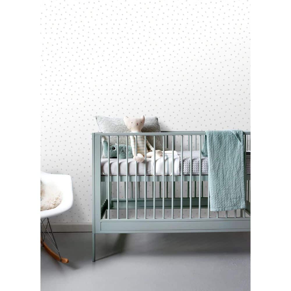 Pixie Grey Dots Non-Woven Playful Wallpaper, 20.9-in x 33-ft