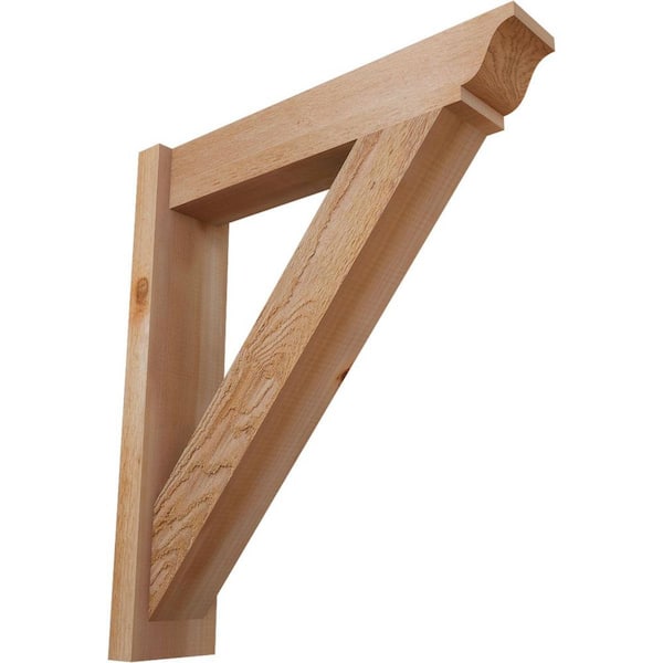 Ekena Millwork 6 in. x 30 in. x 26 in. Western Red Cedar Traditional Rough Sawn Outlooker