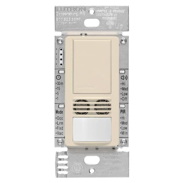 Lutron Maestro Dual-Tech Motion Sensor Switch, 6-Amp/Single-Pole, Light Almond (MS-A102-LA)