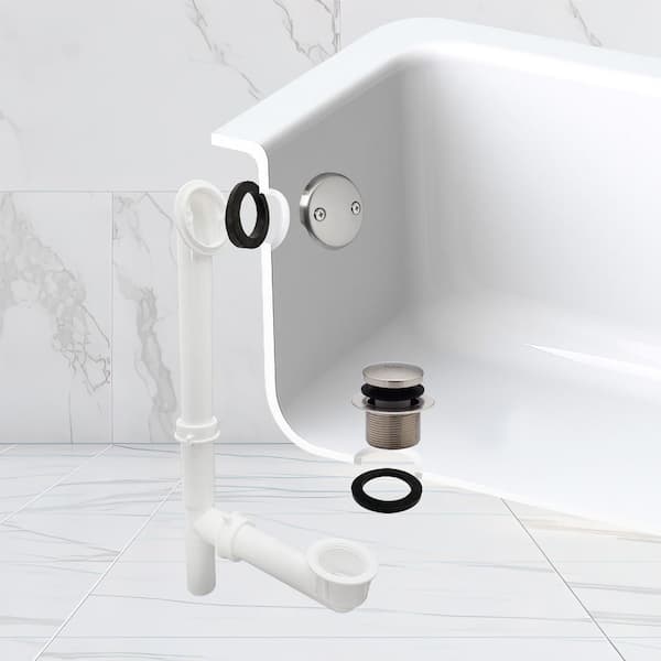 Westbrass 1-1/2 in. Poly Adjustable Tip-Toe Bath Waste and