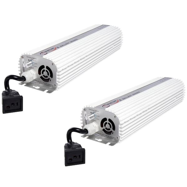 QUANTUM HORTICULTURE 7.1 in. x W x 17.5 in. D x 3.2 in. H Two 1000-Watt HPS and MH Dimmable Greenhouse Digital Grow Light Ballasts QT1000