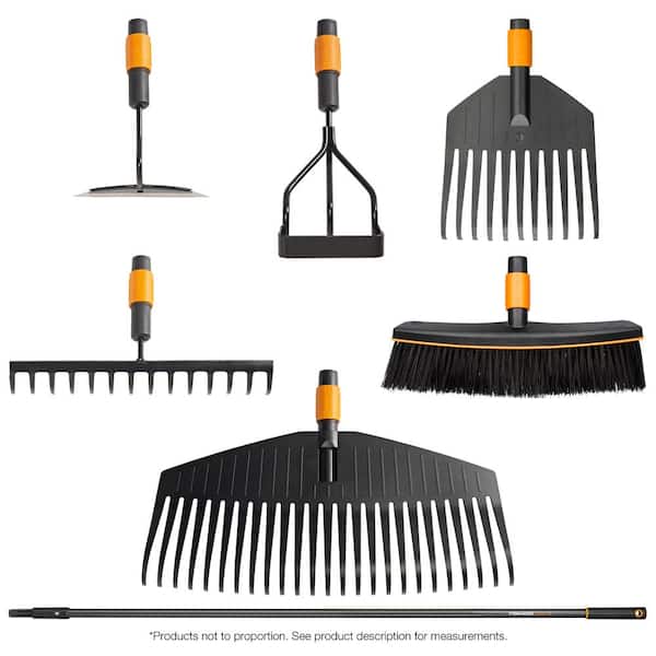 Fiskars 7-Piece Garden Tool Set Quikfit Lawn and Landscaping Attachments