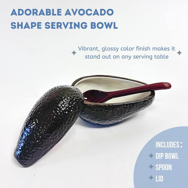 Prepworks by Progressive Guacamole Bowl with Spoon - Great for  serving Homemade Guacamole, Avocado Dip, Guacamole Serving Tray , Black, 4:  Mixing Bowls: Bowls