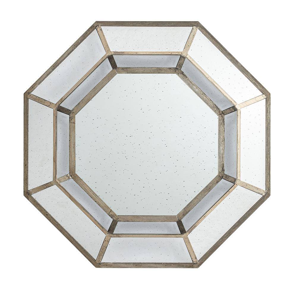 Large Silver Octagonal Mirror 40 in. W x 40 in. Mid-Century Modern Decor fo