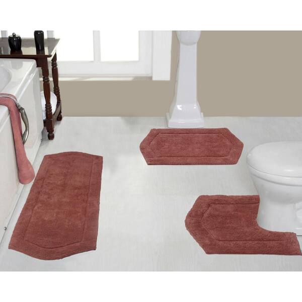 Home Weavers Inc Waterford Collection, Red 5 Piece Bathroom Rug Set